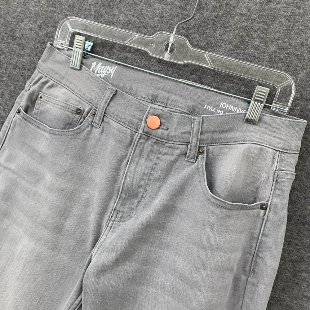 Mugsy Johnny Jeans Men 30x30 Light Gray Slim Fit Stretch Denim Pants Performance